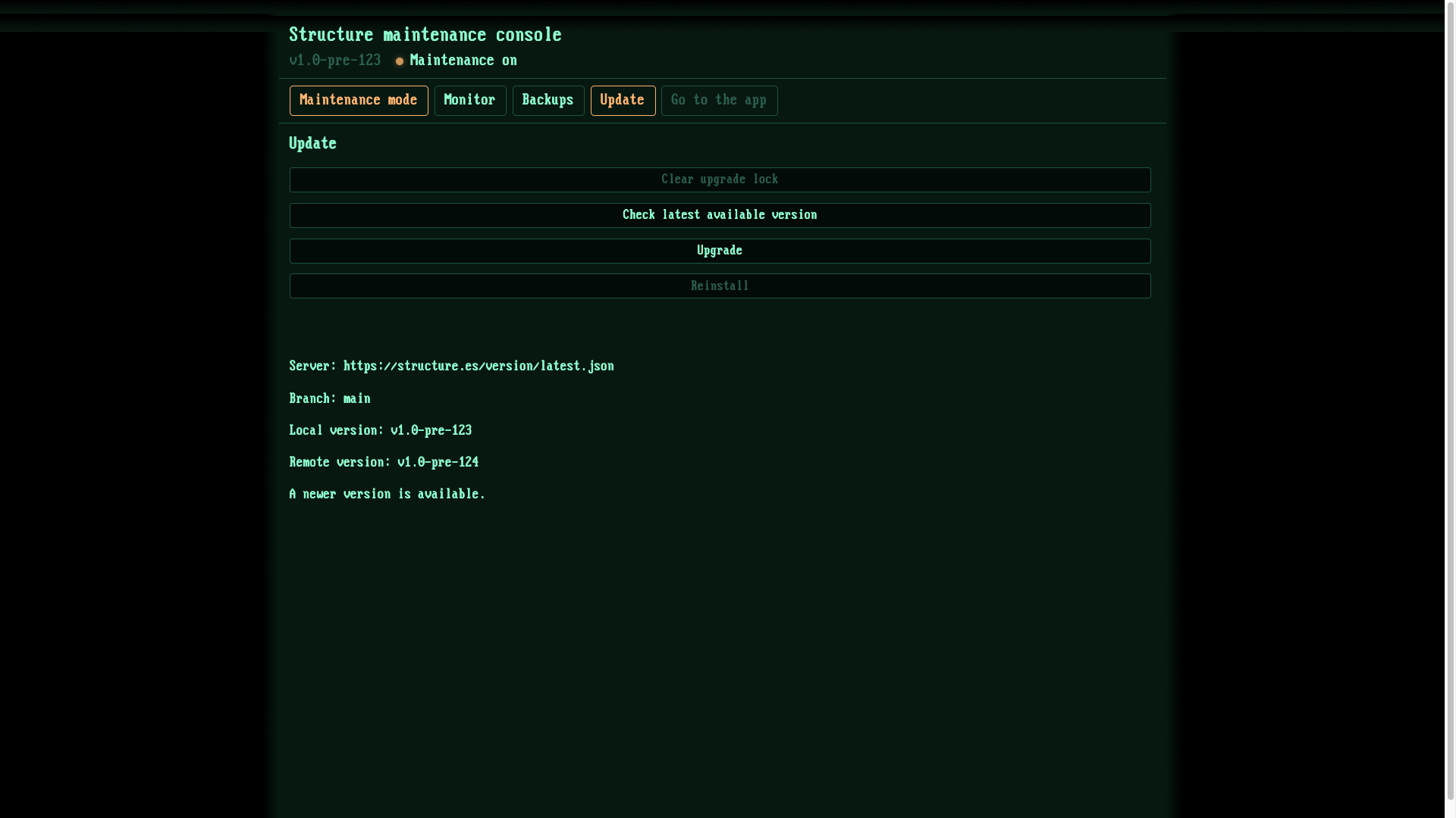 Update check result with upgrade enabled Update check result with upgrade enabled